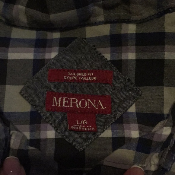 Men’s Purple, blue & grey button up - Picture 3 of 3